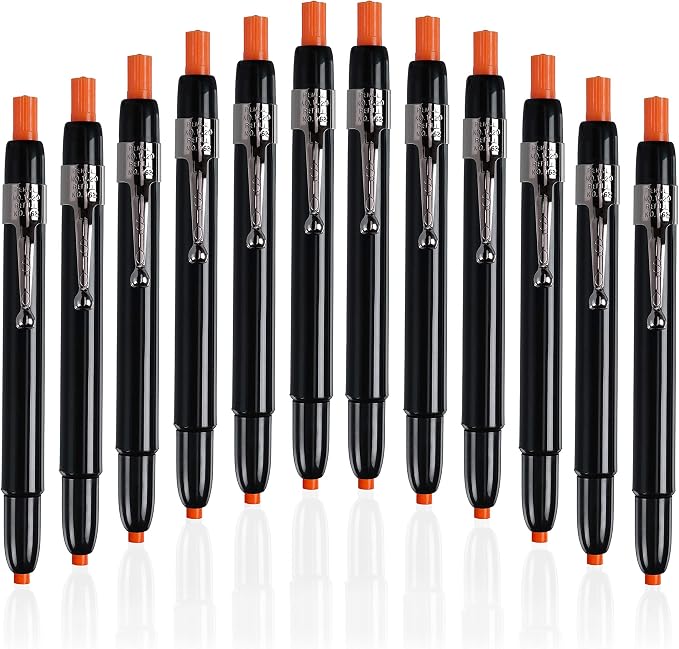 Listo 1620 - Box of 12 - China Markers/Grease Pencils/China Marking/Pencils/Wax Pencils - Made in USA (Orange)