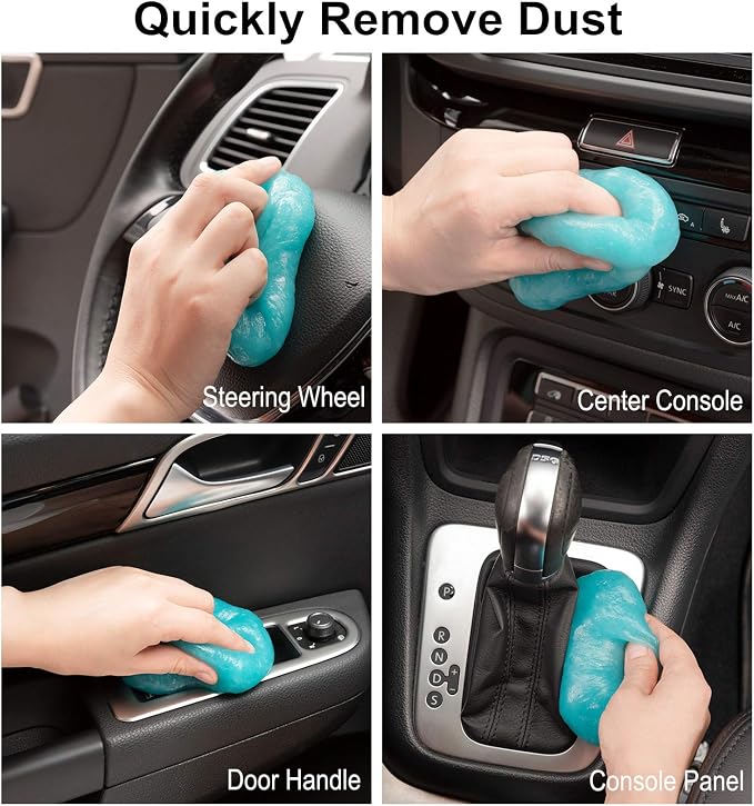 TICARVE 2pack Car Cleaning Gel Car Putty Car Accessories Auto Cleaner Tools | Car Interior Cleaner Kits Automotive Detailing Kit Car Slime Keyboard Office Laptop Dust Remover Reusable Gift For Men Women