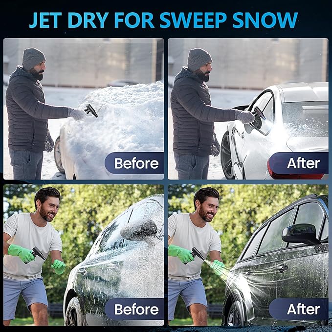 Mershgaya Electric Compressed Air Duster - 30,0000 RPM Rechargeable Cordless Turbo Blower, Portable Air Blower Gun for Cars, PC, Keyboard, Home & Outdoor Dust Cleaning (Replaces Compressed Air Cans)