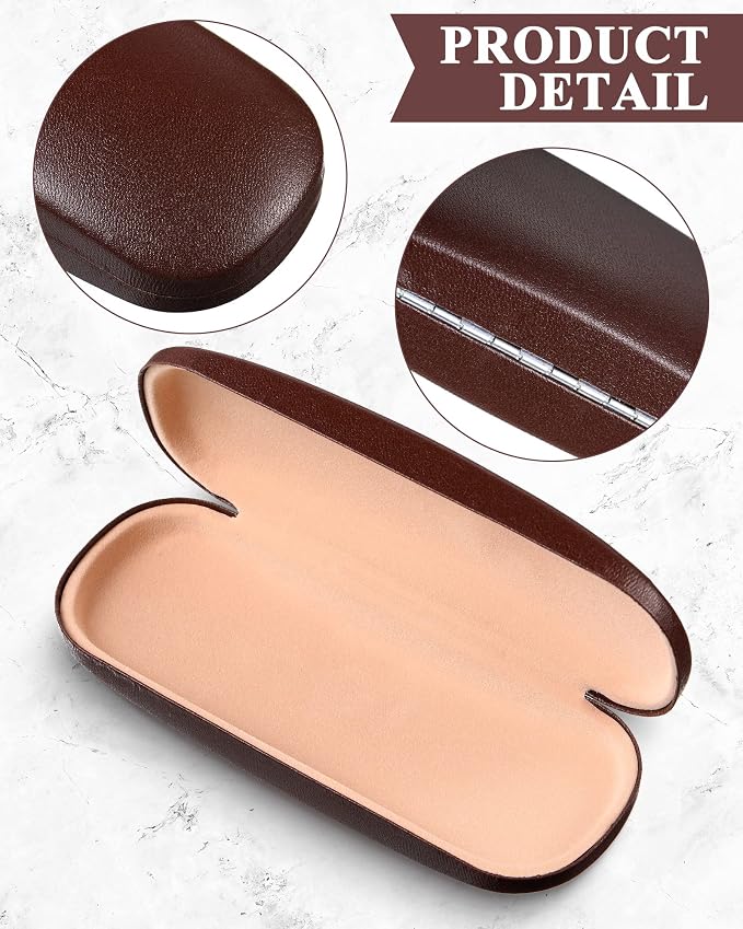 Frienda 3 Pieces Hard Shell Glasses Case Eyeglass Case Protective Sunglass Holder with Cleaning Cloth for Men Women Unisex