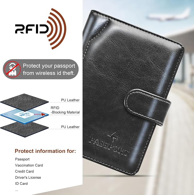 Passport Holder for Travel Essentials Wallet Cover Case Women Men Gift | Passport Holder for Travel Cruise Essentials, Passport Wallet Cover Case Women Men Travel Gifts