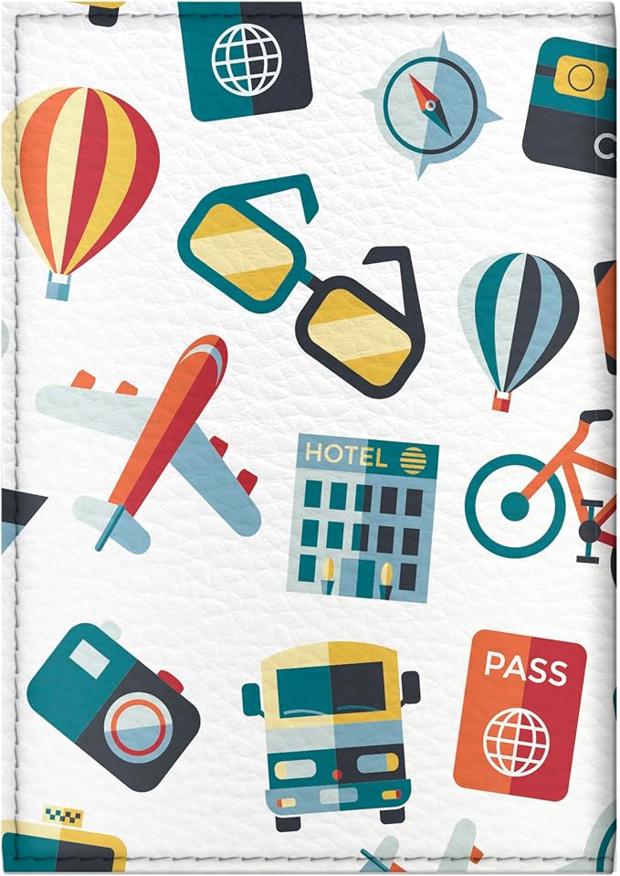 Passport Cover for Kids, Women and Men, Cute Travel Passport Holder (Tourist Pattern)