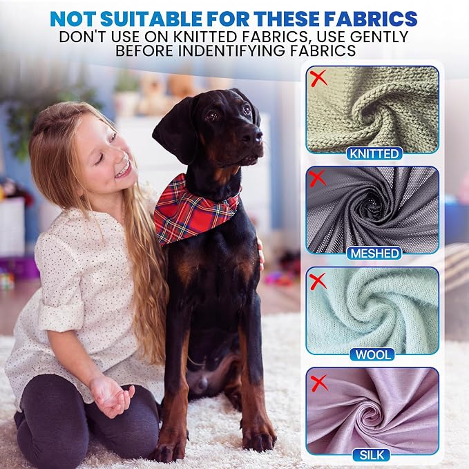 2-Pack Pet Hair Removal Tool, Lint Remover, Carpet Scraper & Shaver for Clothes and Carpets, Dog & Cat Hair Remover with Carpet Rake for Cars, Rugs, Sofas, and Furniture