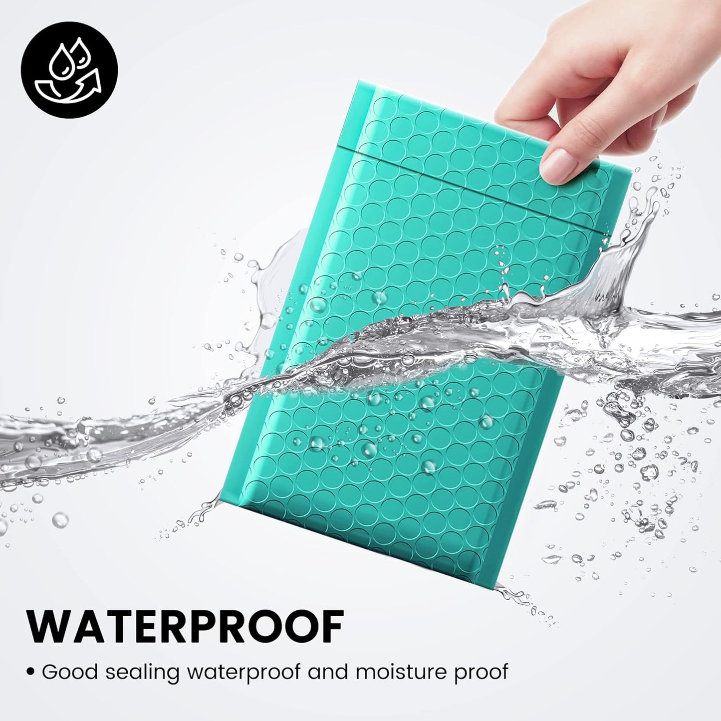 Fuxury Small Bubble Mailers 4x8" 100 Pack, Teal Bubble Mailer, Self Seal Padded Envelopes Gifts Mailing Envelopes Bubble Padded, Bubble Envelopes for Shipping, Small Business Usable Size 4x7"