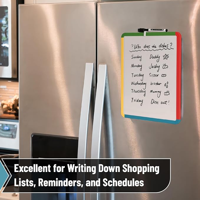 Mr. Pen- Dry Erase Board, 14” x 11” with a Black Dry Erase Marker | Vintage Garden Frame, Small Mini White Board for Students, Fridge, Wall, Locker, Includes Double Sided Tapes