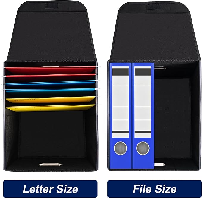 CADONO File Organizer Box with Lid (Light Purple, 14.9 x 12.59 x 10.8 inch, 2-Pack)
