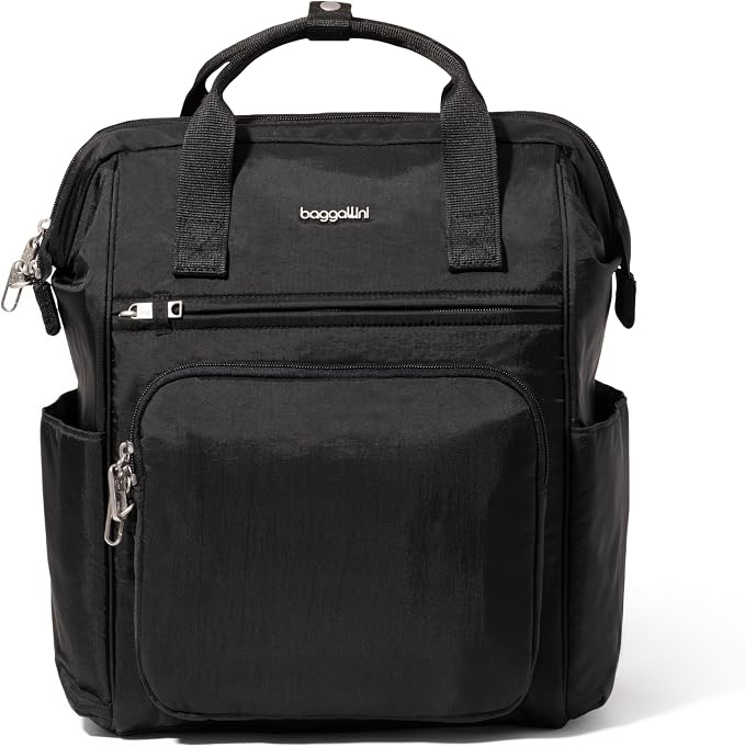 Baggallini Securtex Anti-Theft Windsor Backpack for Travel, Work & College, RFID & Locking Zipper, Up to 16" Laptop