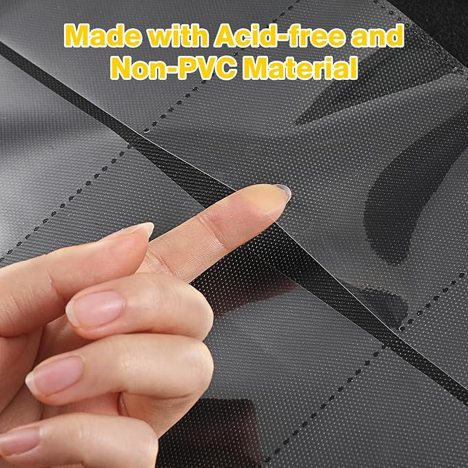 Toploader Binder, Holds 360 Toploaders, 100 Toploaders INCLUDED, 9-Pocket PU Cover Top Loader Binder for 3" x 4" Rigid Toploader, Ringless Double-Sided Toploader Card Binder for TCG, Sport Cards