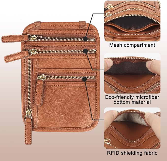 Neck Wallet for Traveling Women Men, RFID Blocking Leather Travel Pouch | Passport Holder, Family Travel Document Organizer Passport Wallets,International Travel Must Haves Travel Accessories