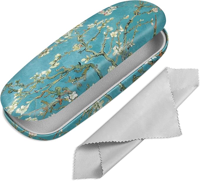 FINTIE Hard Shell Eyeglasses Case, Portable Protective Glasses Cover Eyeglass Holder Box with Cleaning Cloth for Men Women