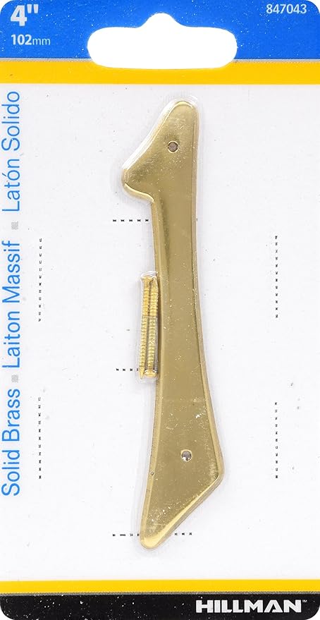 Hillman 847043 4-Inch Nail-On Traditional Solid Brass House Number 1