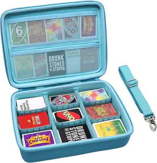 XANAD Card Game Case Fits 3000+ Cards, Fits for Baseball Sports playing card/UNO/playing card Against Humanity Card Game and All Other Card Games Expansions (Sky Blue)
