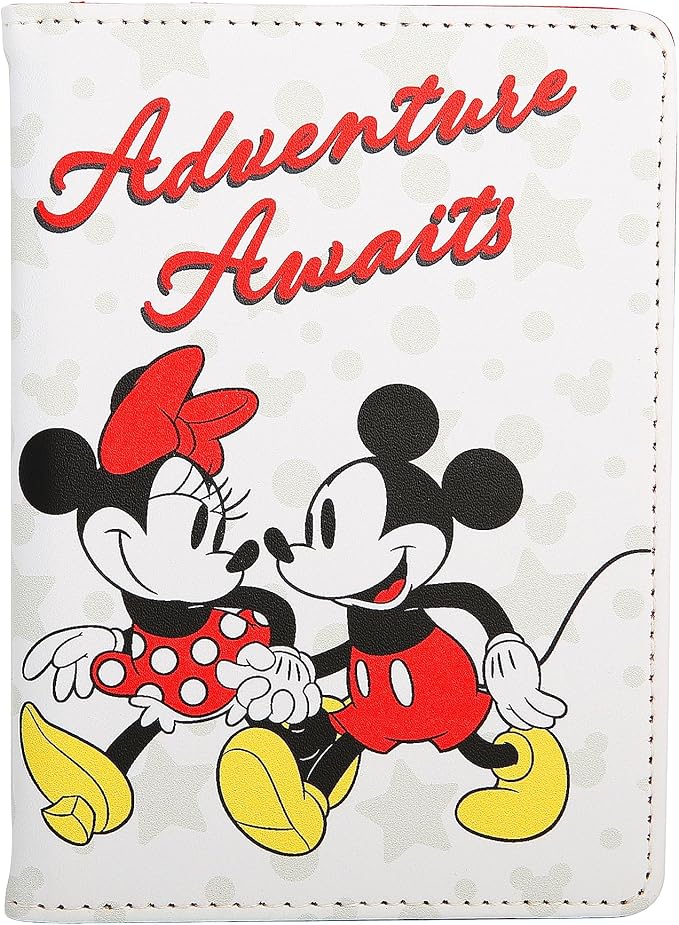 Disney Mickey & Minnie Mouse Passport Holder, Officially Licensed (Mm) | Passport Holder for Women, Travel Essentials for Women