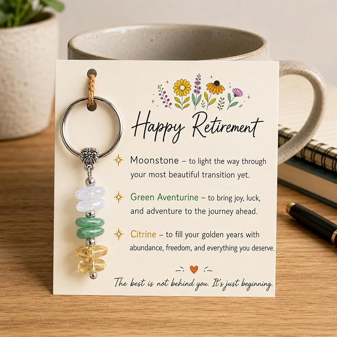 Sensemory Retirement Gift For Woman Keychain, Coworker Leaving Gifts For Teacher, Nurse, Daughter Graduation, College Gift, Farewell, Promotion, New Job Key Chains, Friend Going Away Stocking Stuffers
