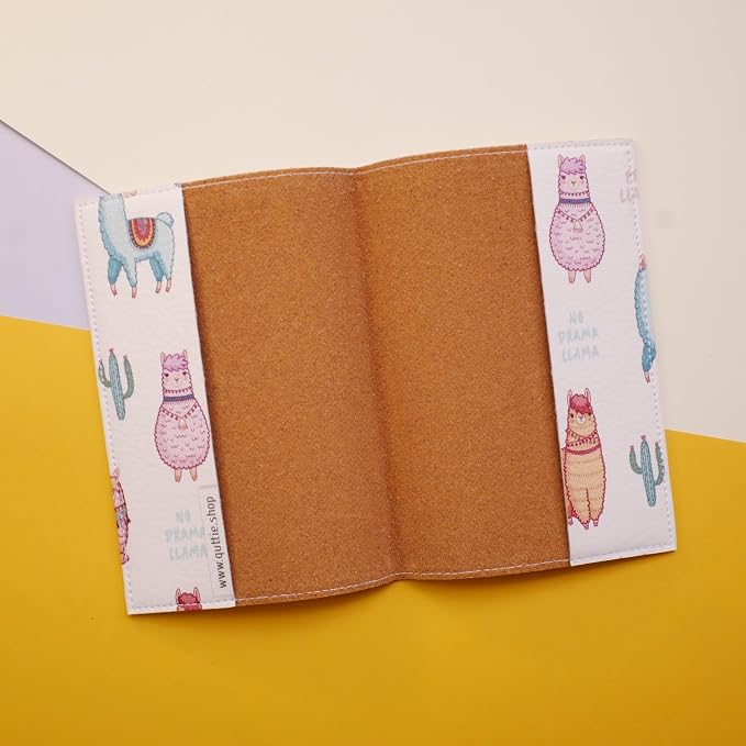 Passport Cover for Kids, Women and Men, Cute Travel Passport Holder (Lama Pattern)
