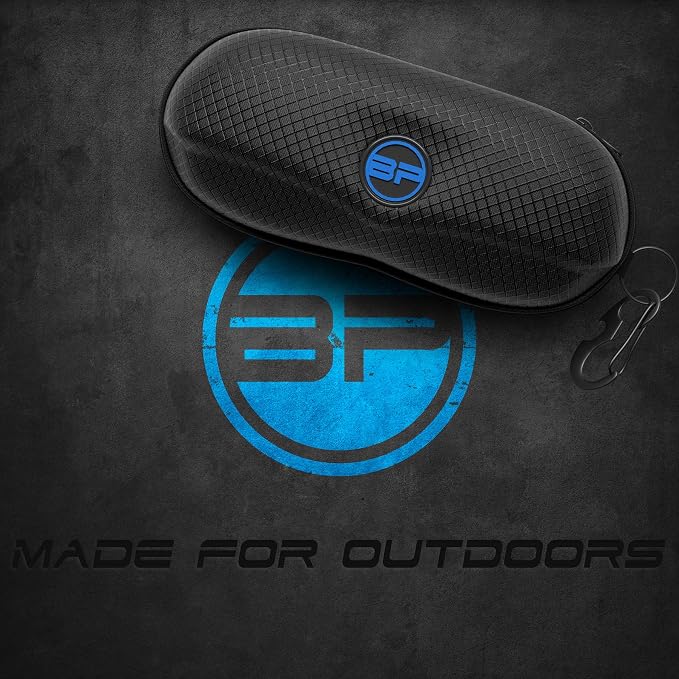 BLUPOND Sunglasses Case Semi Hard EVA Shell with Metal Hanging Hook Belt Clip Sun Glasses Storage