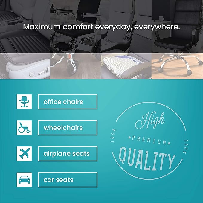 Gel Donut Pillow| Lifting Cushion | Donut Cushion for Tailbone Hemorrhoid Cushion Coccyx Sciatica Pregnancy Cushion, Black