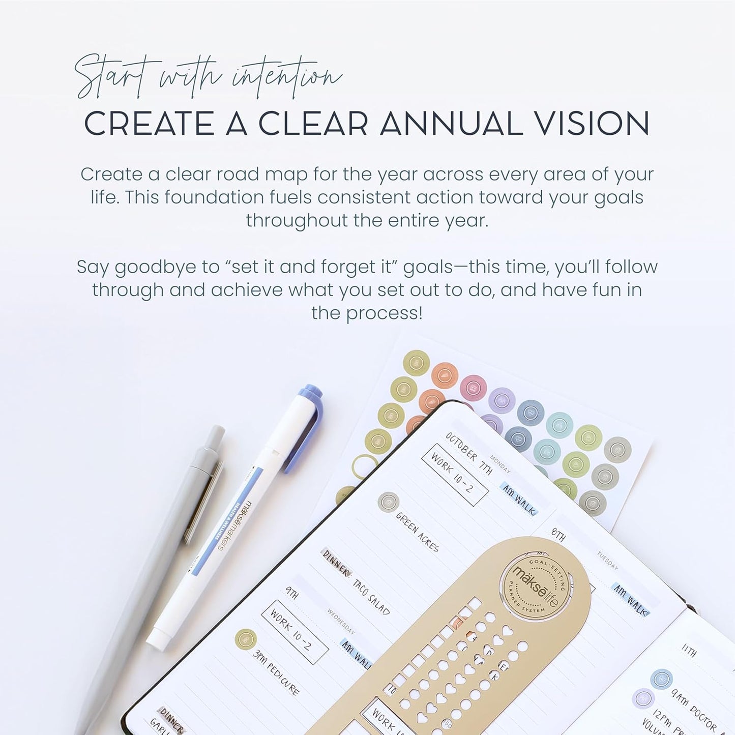 90-Day Quarterly Planner - Entrepreneur Goal Setting & Project Management, Undated 3-Month Productivity Planner for Small Business Owners, Teal