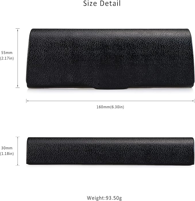 LifeArt Eyeglass Case Hard Shell, Portable Sunglass Case, Fashionable PU Leather Eyeglass Case, Lightweight