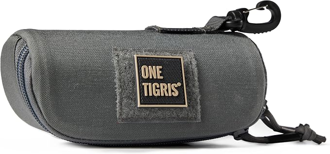 ONETIGRIS Tactical Hard Shell Eyeglasses Case Molle Zipper Sunglasses Pouch Shockproof Crush Resistant for Outdoor Activities
