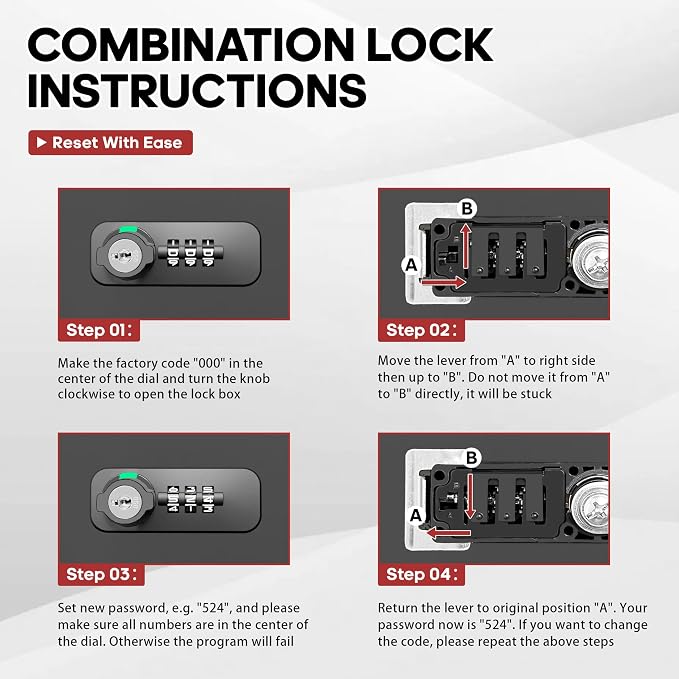 YIYITOOLS Fireproof Lock Box with Key and Combination Lock, Fire Safe Document Box, Portable Fireproof Waterproof Safe for Home,Office,Travel, Secure Storage for Documents,Jewelry,Passport,Cash