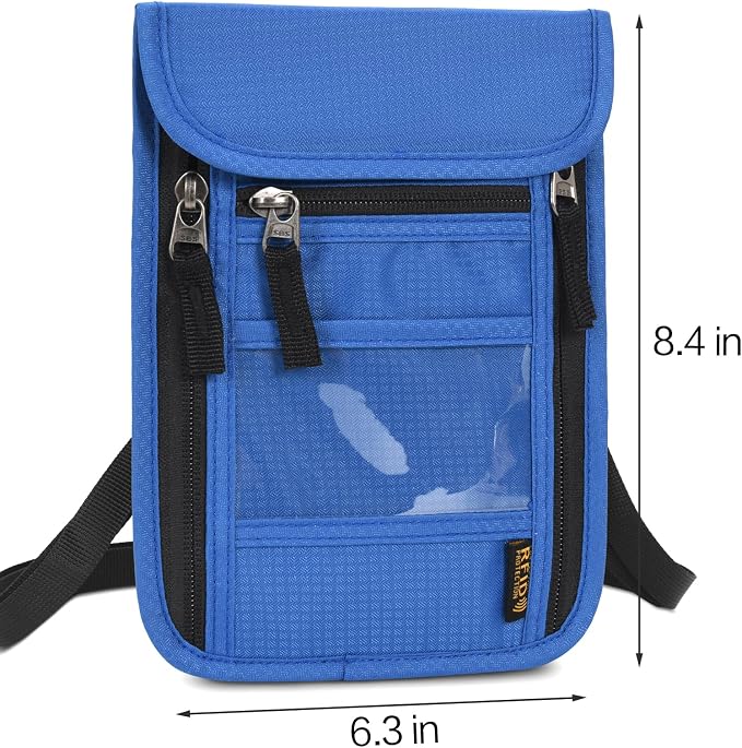 Neck Wallet Lightweight RFID Blocking Waterproof Travel Pouch Passport Wallets for Women Men