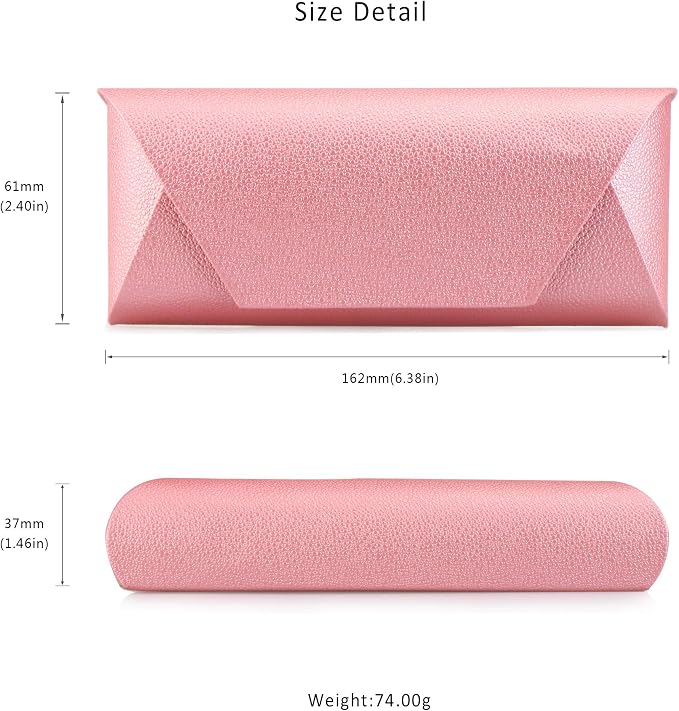 LifeArt Eyeglass Case Hard Shell, Portable Sunglass Case, Fashionable PU Leather Eyeglass Case, Lightweight