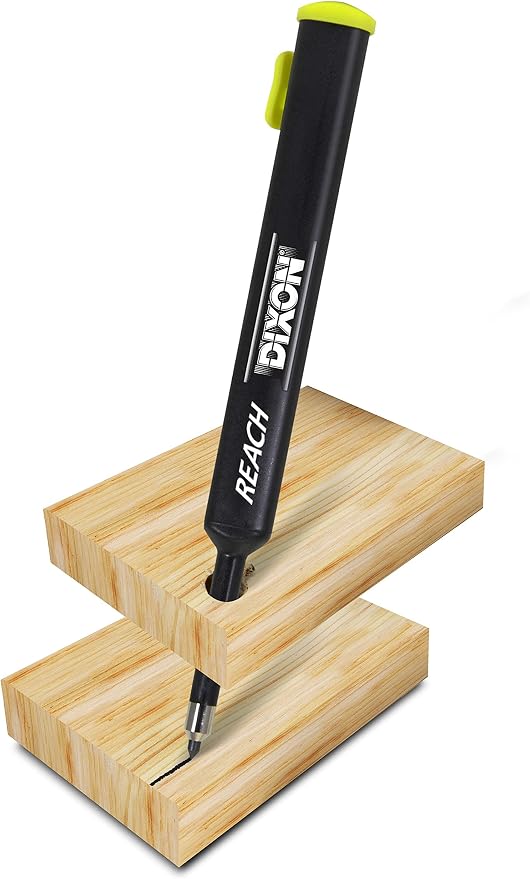 Dixon Industrial REACH- Deep Hole Mechanical Pencil with Lead Refills included, Yellow (14301)