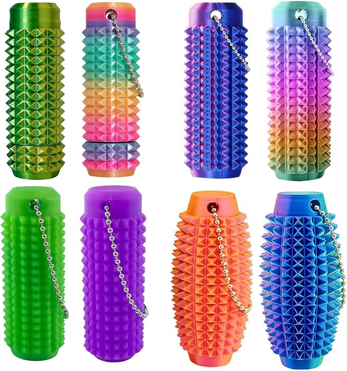 8PC Little Ouchies Fidget Toys Adults, Fidget Anxiety Relief Pocket Sensory Toys for Anxiety and Stress Reduction,Portable Travel Fidget Keychain
