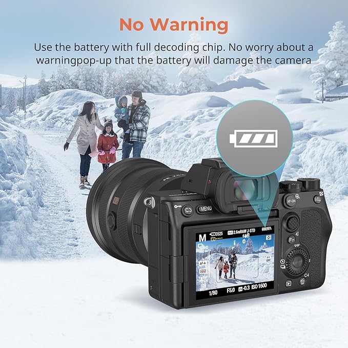 SMALLRIG 2400mAh Repalcement USB-C Battery for Sony NP-FZ100, for Sony A7R V, A7 IV, A7S III, FX3, FX30, A7R IV, A7R III, A7 III, A7C, A7C II, A7CR, A6700, ZV-E1, ZV-E10 II, 2.5H Fast Charging