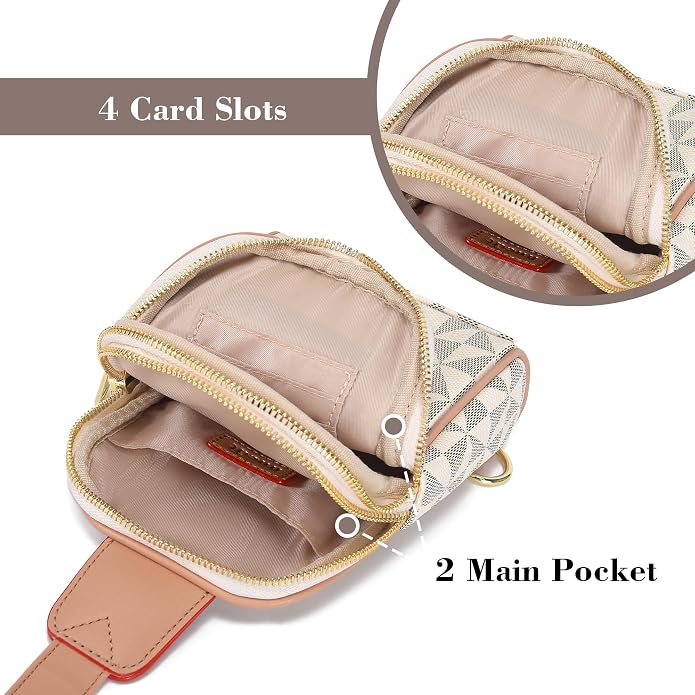 Lightweight Small Crossbody Sling Bag for Women | Mini Travel Purse,Multi-pocket with Card Slots,Durable Vegan Leather,Everyday Carry