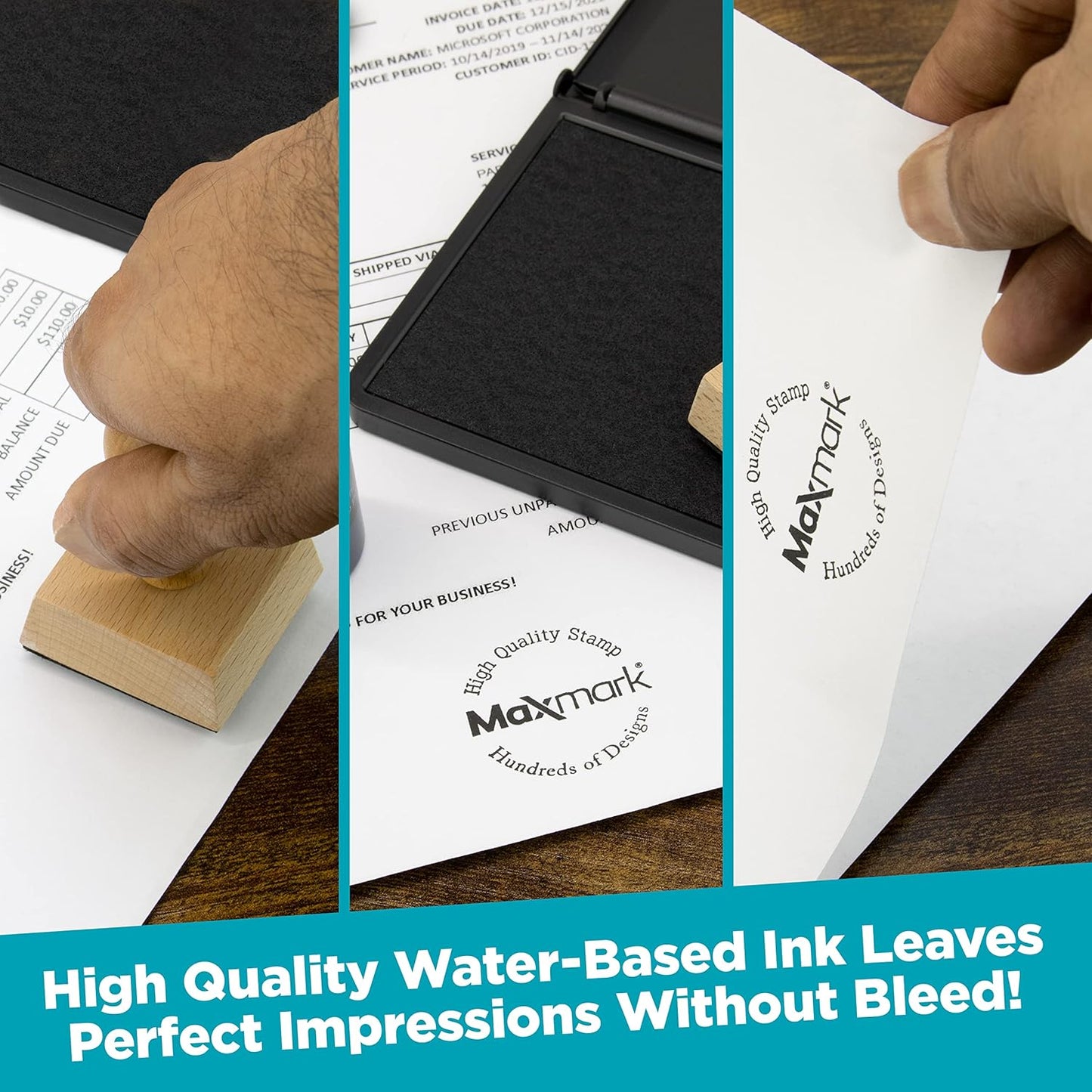 MaxMark Premium Refill Ink for self Inking Stamps and Stamp Pads, Brown Color - 4 oz.