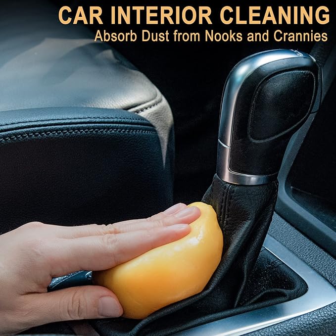 TICARVE Car Cleaning Gel Car Detailing Putty Car Cleaning Putty Gel Auto Detailing Tools Car Interior Cleaner Car Cleaning Kits Cleaning Slime Keyboard Cleaner Yellow | Car Interior Cleaner Supplies Car Putty For Cleaning Car Essentials Keyboard Office...