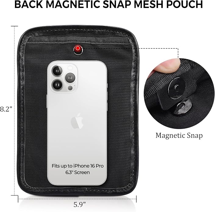 Polare Full Grain Leather Neck Wallet RFID Blocking Conceal Passport Holder Travel Pouch with AirTag Slot for Men
