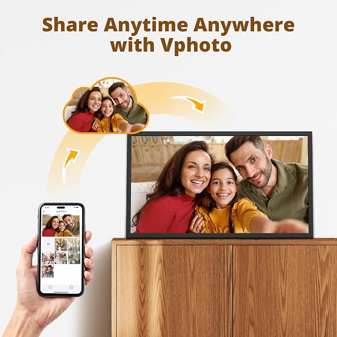 Dragon Touch Large Digital Picture Frame 32 inch Screen WiFi Digital Photo Frame Display, 64GB Storage, Auto-Rotate, Share Photos via App, Email, Cloud, Classic32（Not Touchscreen）