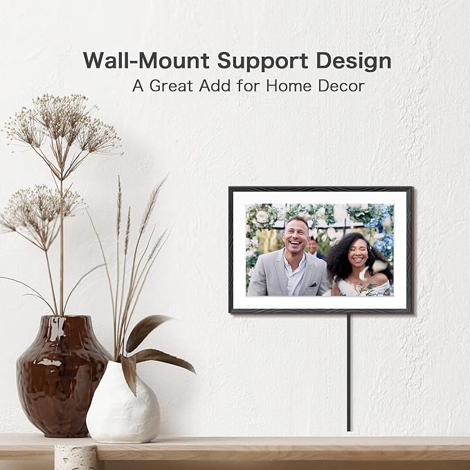 Frameo Digital Picture Frame, 10.1'' Frameo Digital Frame Wifi, 32GB, 1280*800 HD Touch Screen Digital Photo Frame, Wall Mountable, Auto-Rotate, Share Instantly, Wedding, Birthday Gifts for Women, Mom