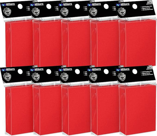 1000 Counts Red Card Sleeves, Matte Sleeve Deck Card Protectors, Trading Card Sleeves Fit for MTG, TCG and Sports Cards (Matte Red)
