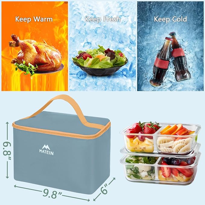MATEIN Rolling Teacher Bag with Wheels, 15.6 Inch Rolling Tote Bag for Work | Detachable Cart, with Insulated Lunch Box, Computer Bag, Rolling Briefcase for Nurse Work Business Office