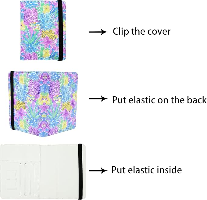 Tropical Pineapple Passport Holder for Women and Men PU Leather Passport Cover for Travel