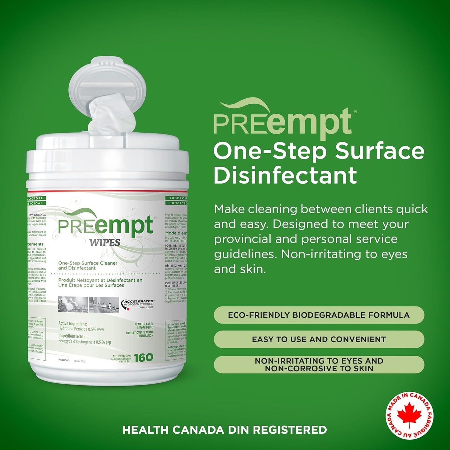 Wipes, 160 Count, Hospital Grade One-Step Surface Cleaner, and Disinfectant