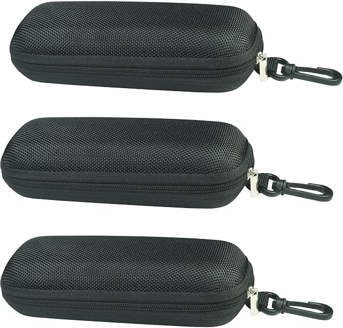 Unisex Semi-Hard Shell Eyeglasses Cases(3 Pack), Protective Case For Glasses