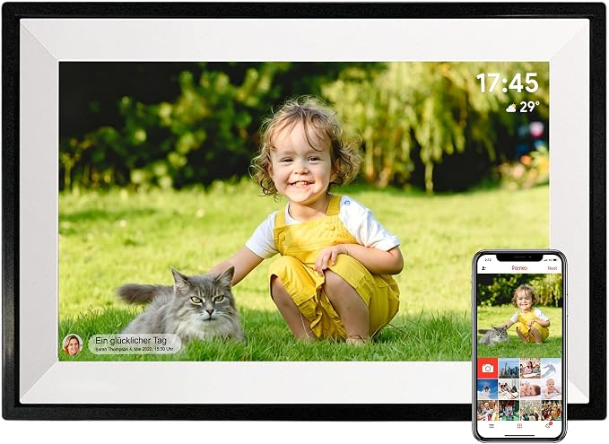 Frameo 15.6" Digital Photo Frame WiFi Picture Frame | Instant Photo and Video Sharing, Full Hd 1080p Touchscreen, Senior-Friendly, Private Family Sharing, 32gb Built-In Storage