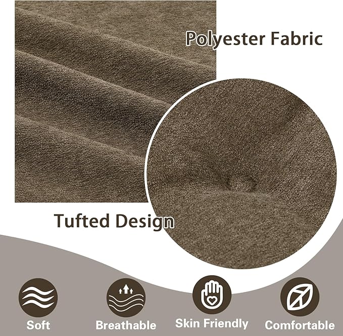 TANYOO Recliner Cushion for Elderly - Patented Dual Seat Cushion for Sagging Recliner Replacement Booster Cushion for Easy Get Up from Chair, Sofa & Couch, Relieves Long-Sitting Pain 20x20x5 Brown