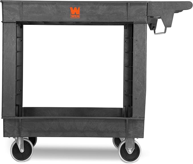 WEN 73009 500-Pound Capacity 40 by 17-Inch Two-Shelf Service Utility Cart