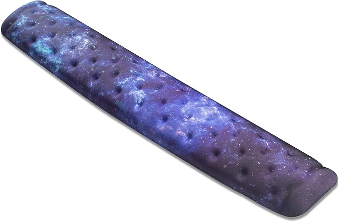 BRILA Keyboard Wrist Rest Support Cushion Pad for Computer, Laptop, Office Work, PC Gaming - Memory Foam Gel with Massage Holes Design - Non-Slip Easy Typing Wrist Pain Relief (Nebula)