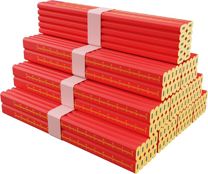 110 PCS Carpenter Pencils for Carpentry Heavy Duty Building Pencil Construction Woodworking Pencils for site work joiner's Scriber Marking Tool (110 PCS)