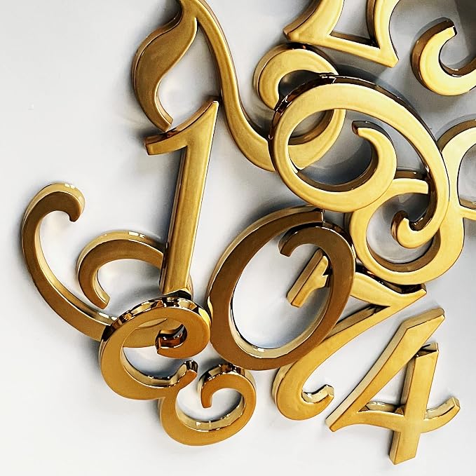 3 Inch Gold House Numbers Stickers for Mailbox Apartment Hotel Office Room Door Address Sign Home Business Decoration Project. (Gold)
