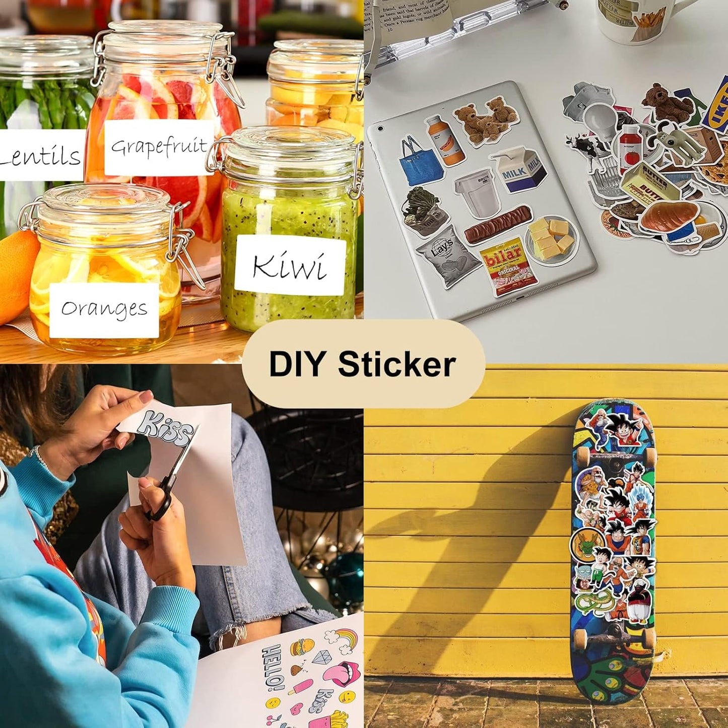 BESTEASY Sticker Paper 8.5" x 11" Full Sheet Label Stickers for Laser & Inkjet Printers, Self-Adhesive Paper Shipping Labels (4000 Sheets,4000 Labels)