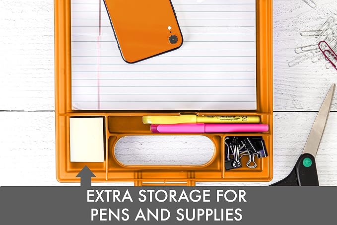 Dexas Clipcase Storage Clipboard with Handle, Orange