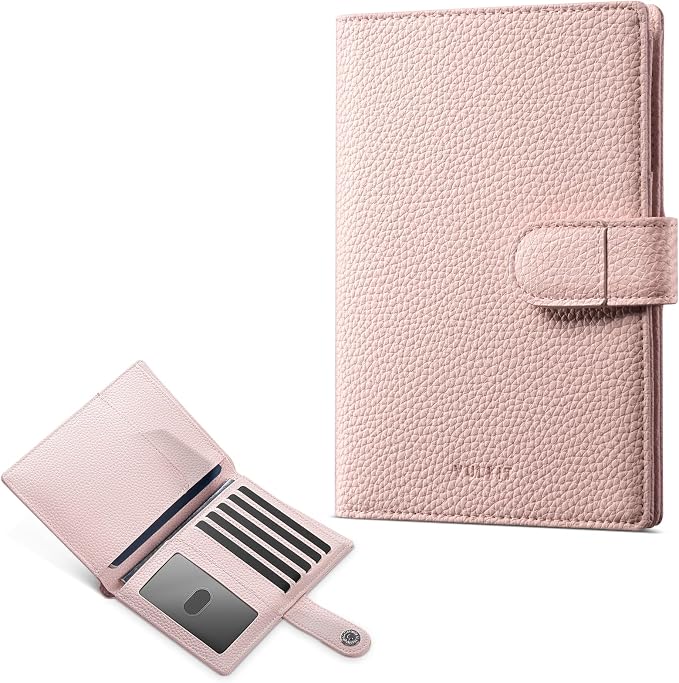 VULKIT Dual Passport Wallet for 2 Passports Airtag Holder RFID Blocking Travel Wallets